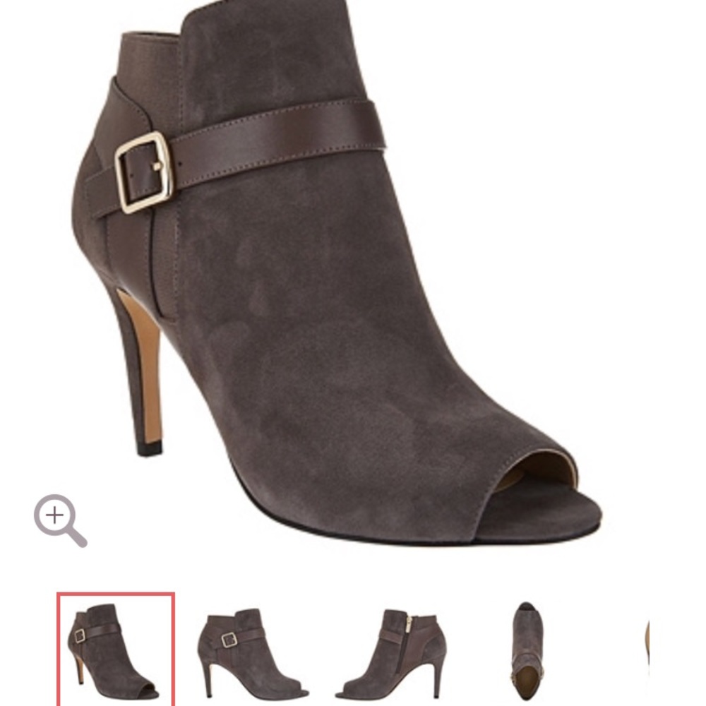 Marc Fisher suede open toe ankle boots 6.5M NWOB